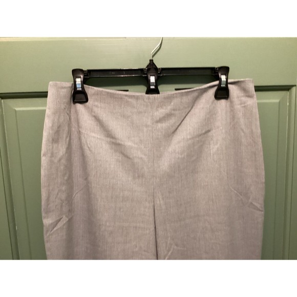 Talbots Women's Gray Size 12 Stretch Straight Leg Side Zip Career Trouser Pants - Picture 2 of 10